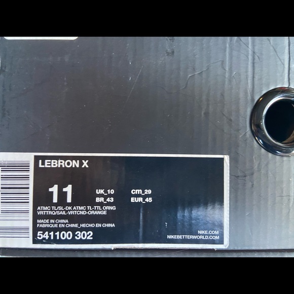 Nike LeBron X Miami Dolphins Size 11 - Picture 2 of 2